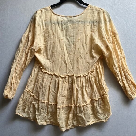 American Eagle Outfitters cotton eyelet boho shirt Sz XXS - Picture 2 of 6